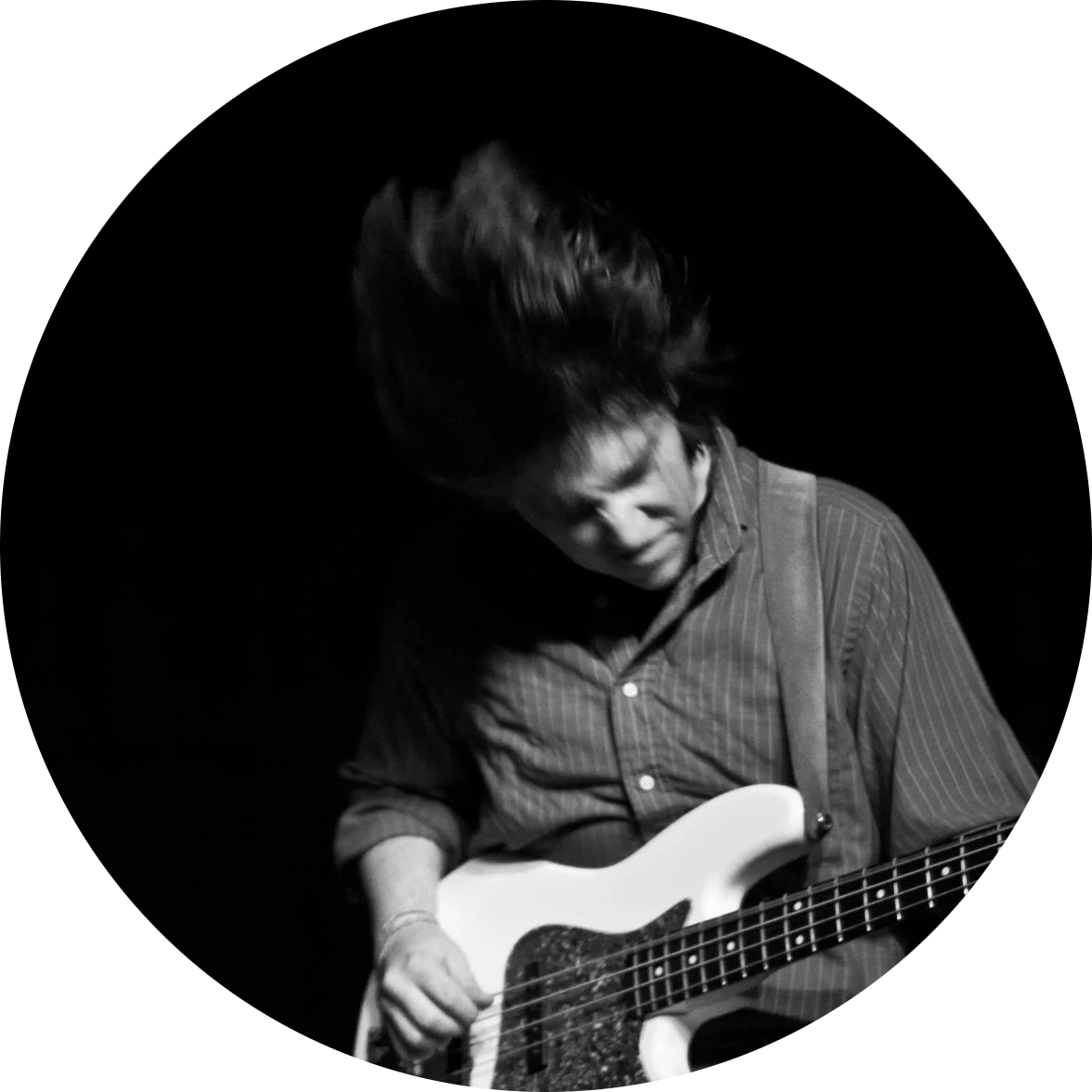 Andrew rocking out on bass.